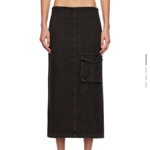 Miaou Black Freya Denim Skirt